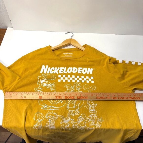 Nickelodeon Long-Sleeve Adult Graphic Tee Rugrats Yellow Size XXL Ren & Stimpy - Picture 5 of 6